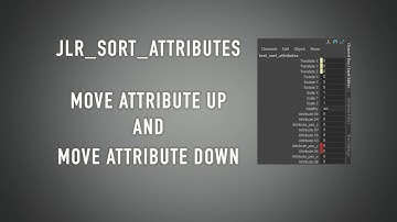 Autodesk Maya Script to sort attributes in the Channel Box.
