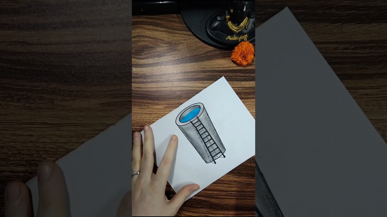 Easy 3D Optical Illusion Drawing 😱 | Real 3D Pencil Art #shorts