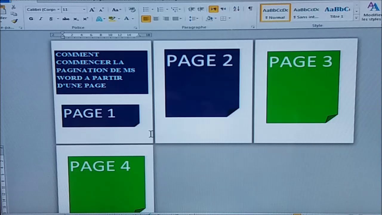 Comment Faire Débuter La Pagination Après La Page De Garde commencer la pagination d'un document WORD à partir d'une page autre