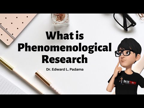 Video: Wat is fenomenologie Navorsing voorbeeld?