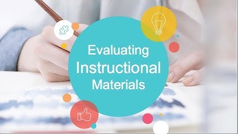 Chapter 3: Evaluating Instructional Materials