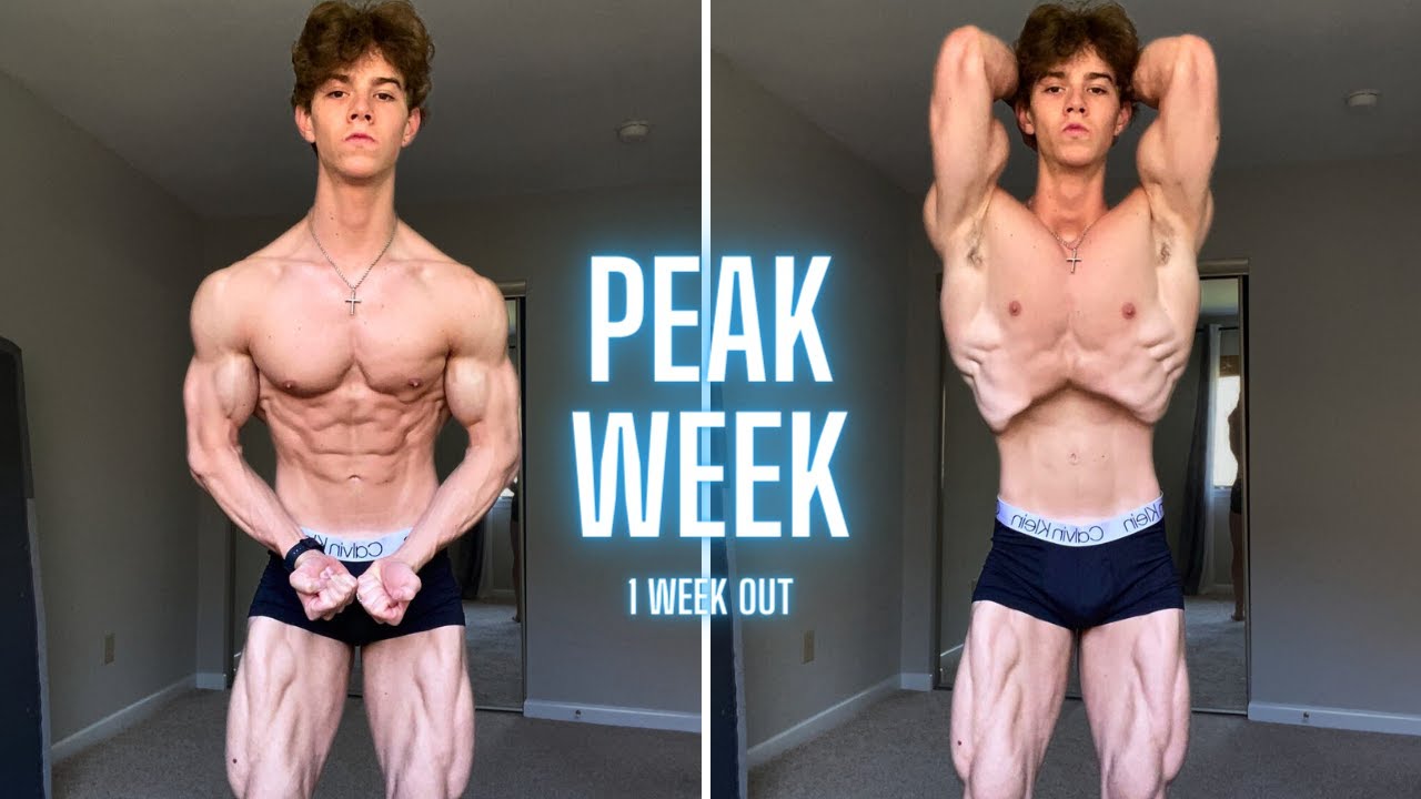 PEAKING 1 WEEK OUT from my First Bodybuilding Show! YouTube