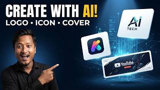 How to Create a Logo, Icon & Cover Image Using AI | Easy AI Design Tutorial