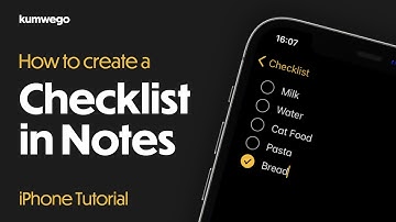 How to create a Checklist in Apple Notes (iOS)