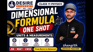 Dimensional Formula One Shot | Units & Measurements | Class 11 Physics | JEE NEET CBSE