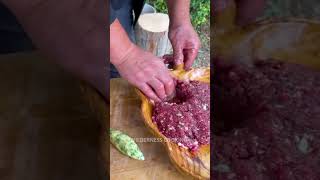 Hermit Butcher Cooks Amazing Beef Cutlets with Potatoes! #shorts