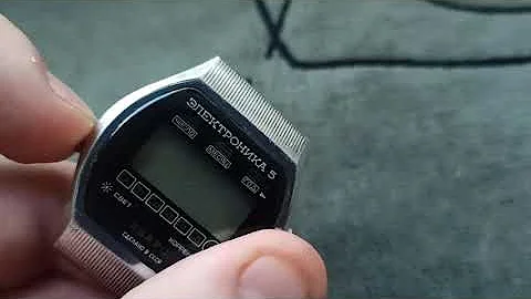 Wrist watch ELEKTRONIKA 5 (Five) quartz digital under repair made in USSR/Mens watch ELECTRONICA lcd
