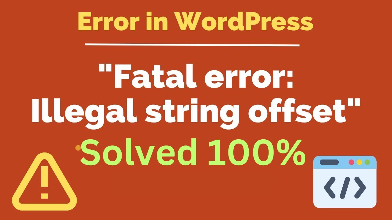 How to Fix the 'Uninitialized String Offset' Error in WordPress - YouTube
