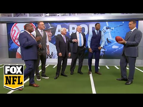A-Rod tries to complete pass to Jay Glazer, and 'FOX NFL Sunday' monitor pays price