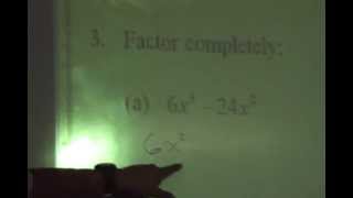 Math 60 GCF of Tri and Bi Nomials