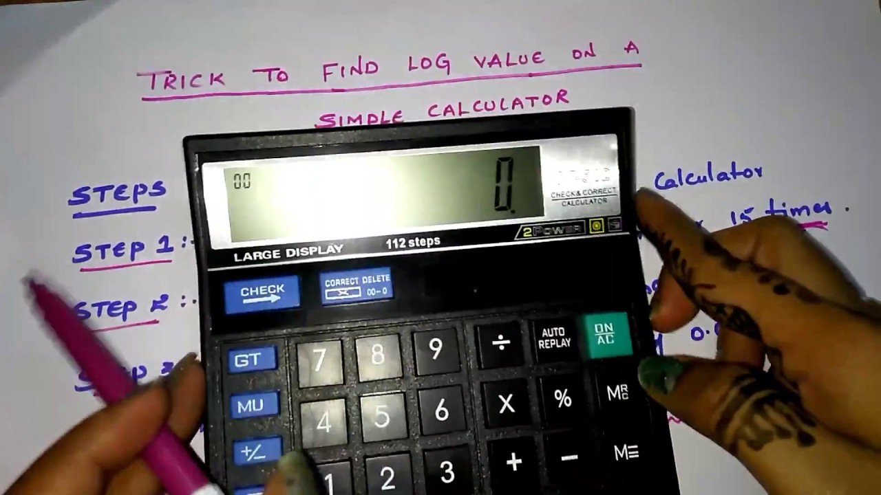 Trick to find logarithm values on a simple calculator YouTube