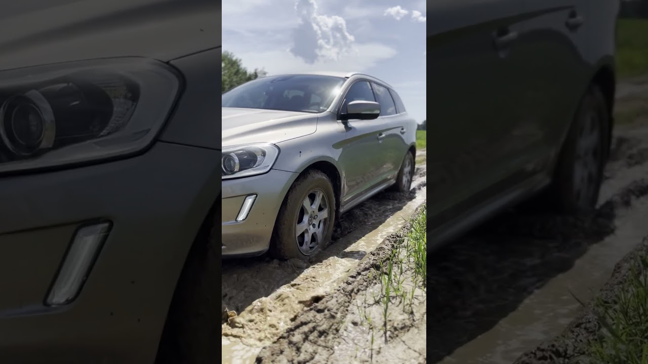 Volvo XC60 уничтожает лужи!!! #2 #2024 #volvo #xc60 #shorts #лето #automobile #offroad