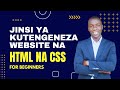 Jifunze Jinsi Ya Kutengeneza Website ya HTML na CSS  Hii ni nzuri kwa unayeanza kujifunza HTML & CSS