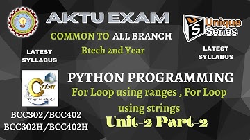 U2P3 | PYTHON PROGRAMMING BTECH 2ND YEAR One shot | AKTU | Latest Syllabus |Civil Mantraa All Branch
