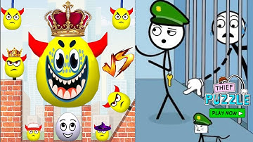 🎮DRAW TO SMASH Vs THIEF PUZZLE - gameplay Satisfying Double Mobile Games Allah levels APK iOS