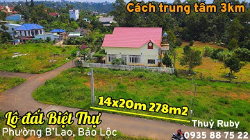Chỉ 1,9tỷ sở hữu 278m2, khu biệt thự, hẻm Triệu Quang Phục, P. B’Lao, Bảo Lộc, Cách đường Tránh 150m