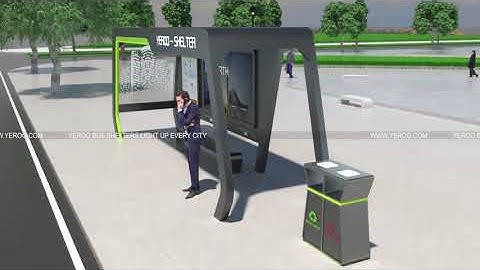 Hi, share new samples😁 Simple bus shelter with double-sided light box and trash bin👍