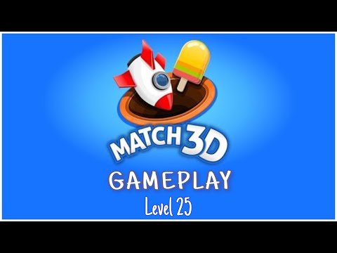 Match 3D 📱 Gameplay Level 25 l 2:26minute level challenge | No boosters used