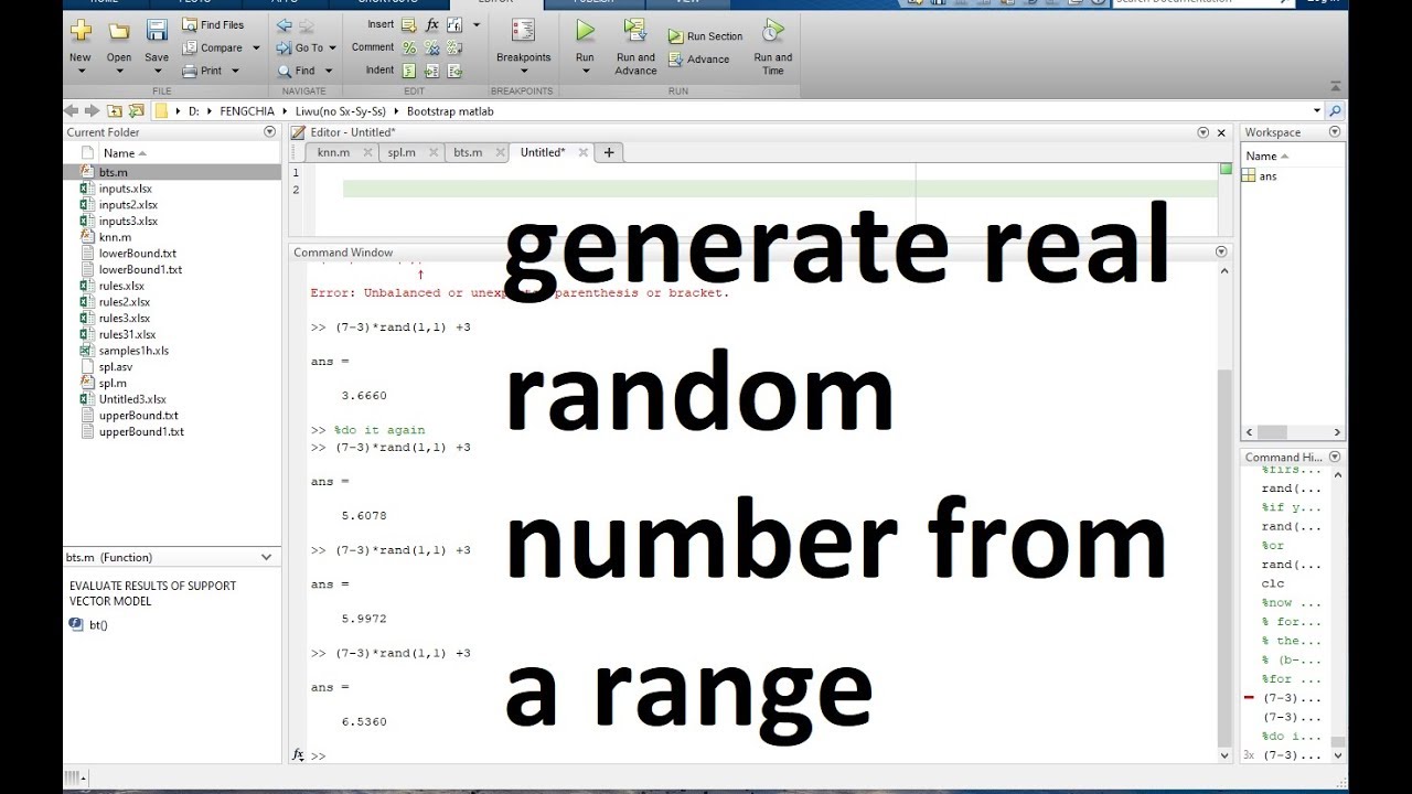 random number generator gnu octave