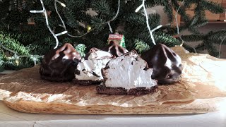Датские пирожные Флюдеболли | Пирожное с суфле в шоколадной глазури | Шоколадное пирожное.