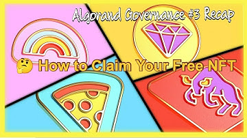 How to claim FREE Governance period #3 Algorand NFTs ! #algorand #perawallet #nft