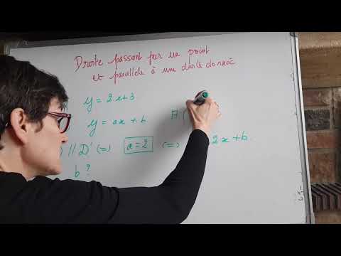 Vidéo: Serait-il logique de trouver l'équation d'une droite parallèle à une droite donnée et passant par un point sur la droite donnée ?