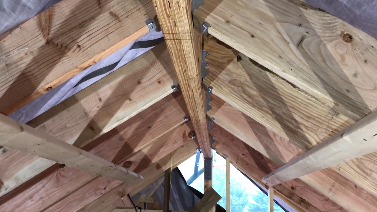 hanging rafters on a structural ridge beam - youtube