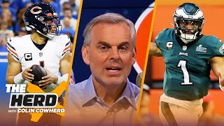 Justin Fields says he dislikes Chicago's cold weather, Eagles QB sneak play banned? | NFL | THE HERD