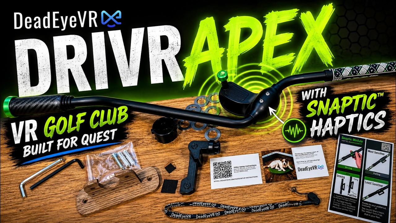DriVR Apex - VR Golf Club Handle Accessory - Compatible with Quest