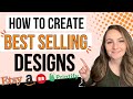 How to create tshirt designs that sell  print on demand  etsy for beginners