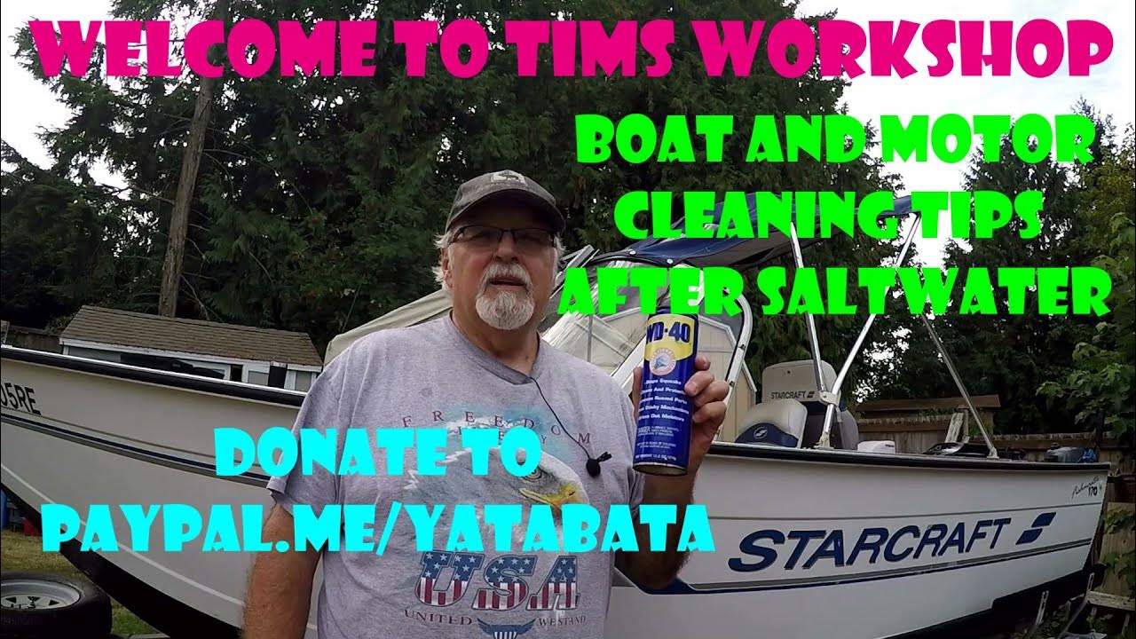 WD40 boat clean after saltwater outing YouTube