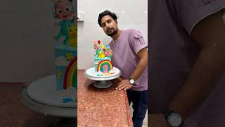 How to make Cocomelon theme cake #cocomelon #shorts