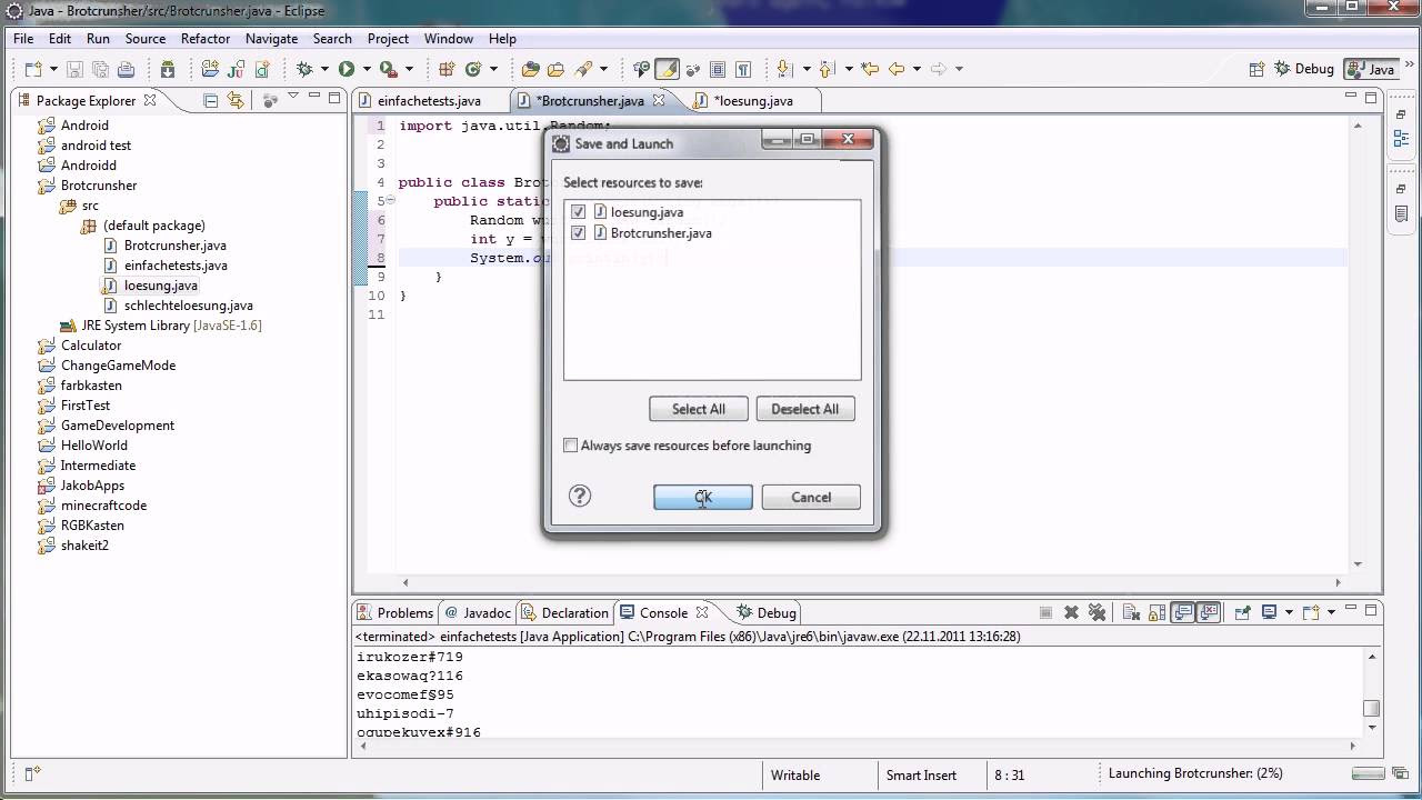Update Java Tutorial 21 - Zufall / Random
