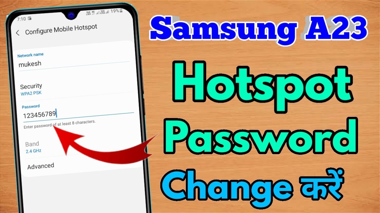 how to change hotspot password in samsung a23, samsung a23 me hotspot