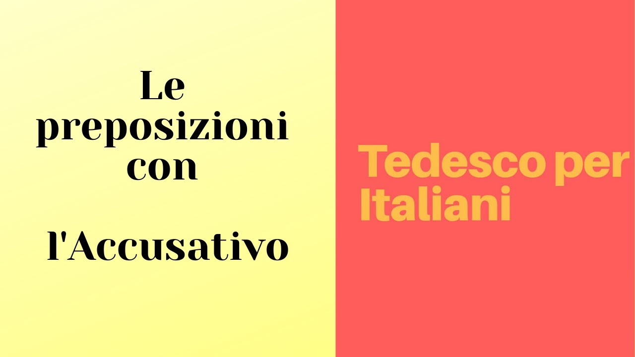 Corso di tedesco base | Le preposizioni con l'accusativo in tedesco