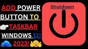 How To Add Shutdown Button To Taskbar. Windows 11 2023!