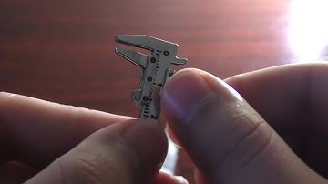 Распаковка 3D Special Simulation Model Slide Ruler Vernier Caliper Key Chain Keyring - WHITE