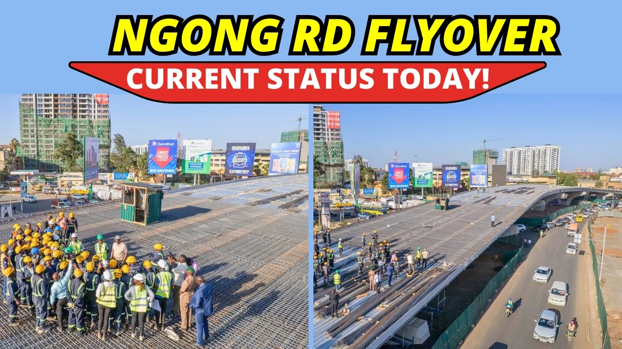 Состояние и состояние эстакады на дороге Нгонг после осмотра президентом.