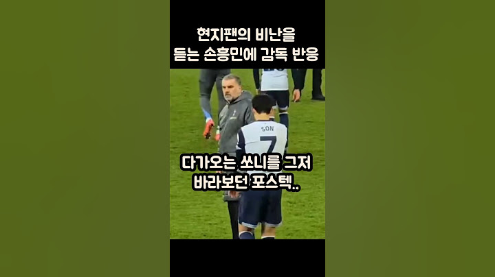 현지팬에게 모욕적인 말을 듣는 손흥민을 본 감독 반응