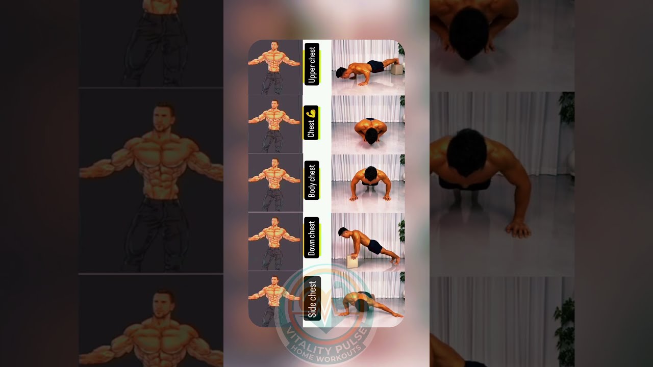 5 Push Up Variations for a BIGGER Chest (No Equipment) 💥