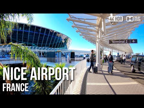 Nice Côte d'Azur Airport - ?? France  - 4K Walking Tour