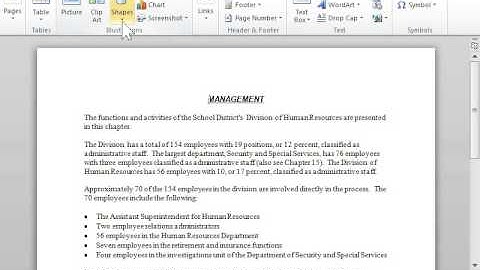 Create an Arrow - Word 2010