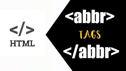 How to create abbreviation tag in html latest video