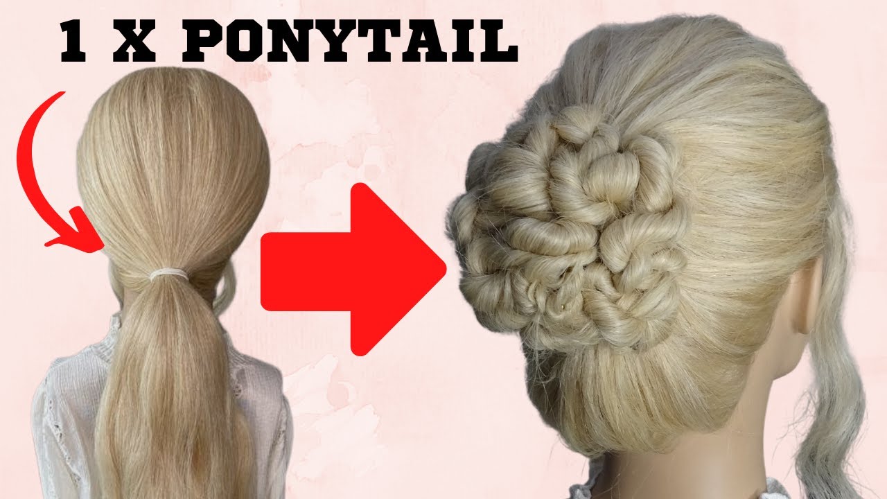 90's inspired curly bun hairstyle - y2k hair tutorial - YouTube