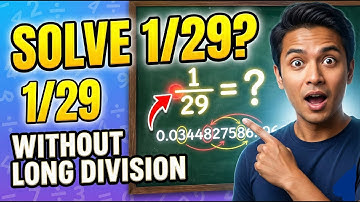 Faster Than Your Calculator: 1/29 Using Vedic Maths (Ekadhikena Purvena) #maths #viralvideo #maths
