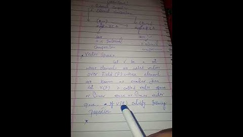 Vector Space|Defination of Vector Space