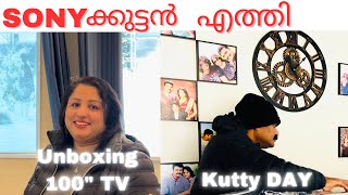 Day in My Life | Unboxing 100 “ Sony TV |Malayalam Vlog | Canada