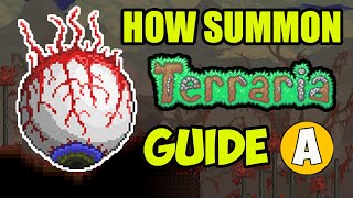 How to summon Eye of Cthulhu in Terraria 1.4.4.9 (EASY)