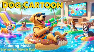Blue Dog Cartoon 🐶 Anti Anxiety Cartoon For Dogs, in Colors They Can See | Soothing Music for Dogs
