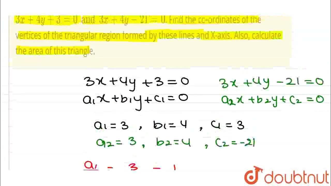 solve-graphically-the-pair-of-linear-equations-3x-4y-3-0-and-3x-4y